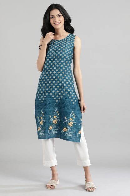 Blue Depth Cotton kurta