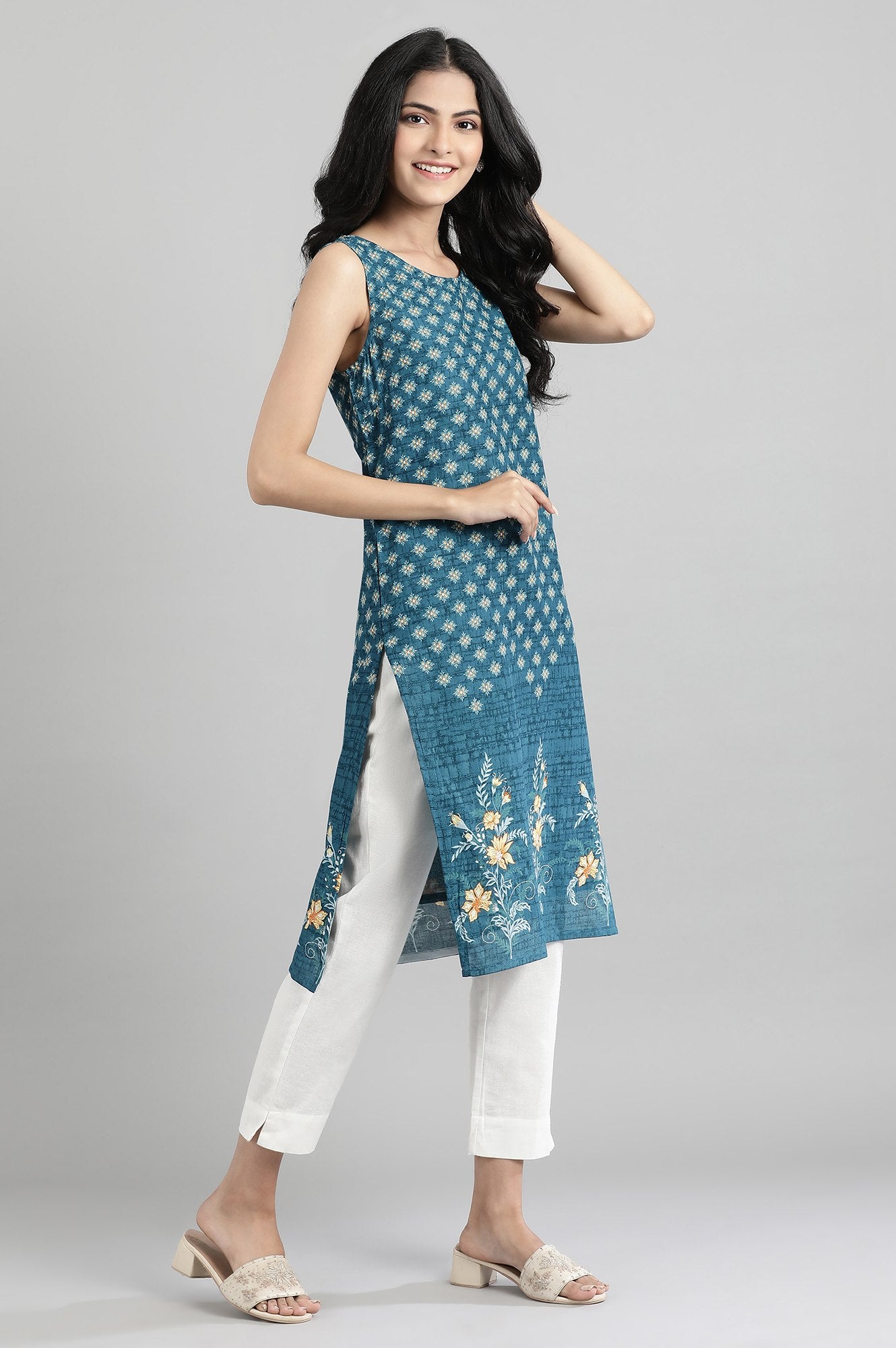 Blue Depth Cotton kurta