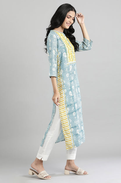 PorcelainBlue Printed kurta