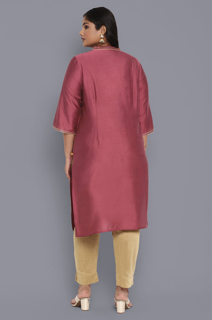 Mauve Foil Print kurta