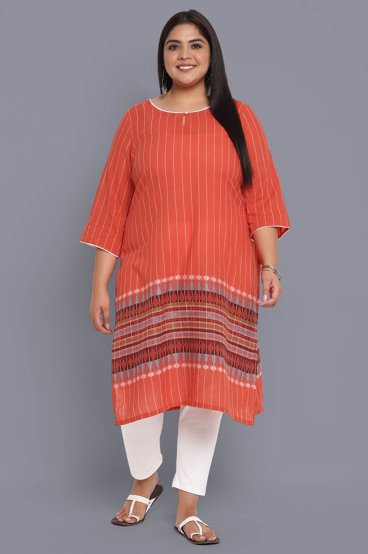 Burnt Orange Ethnic kurta - XS