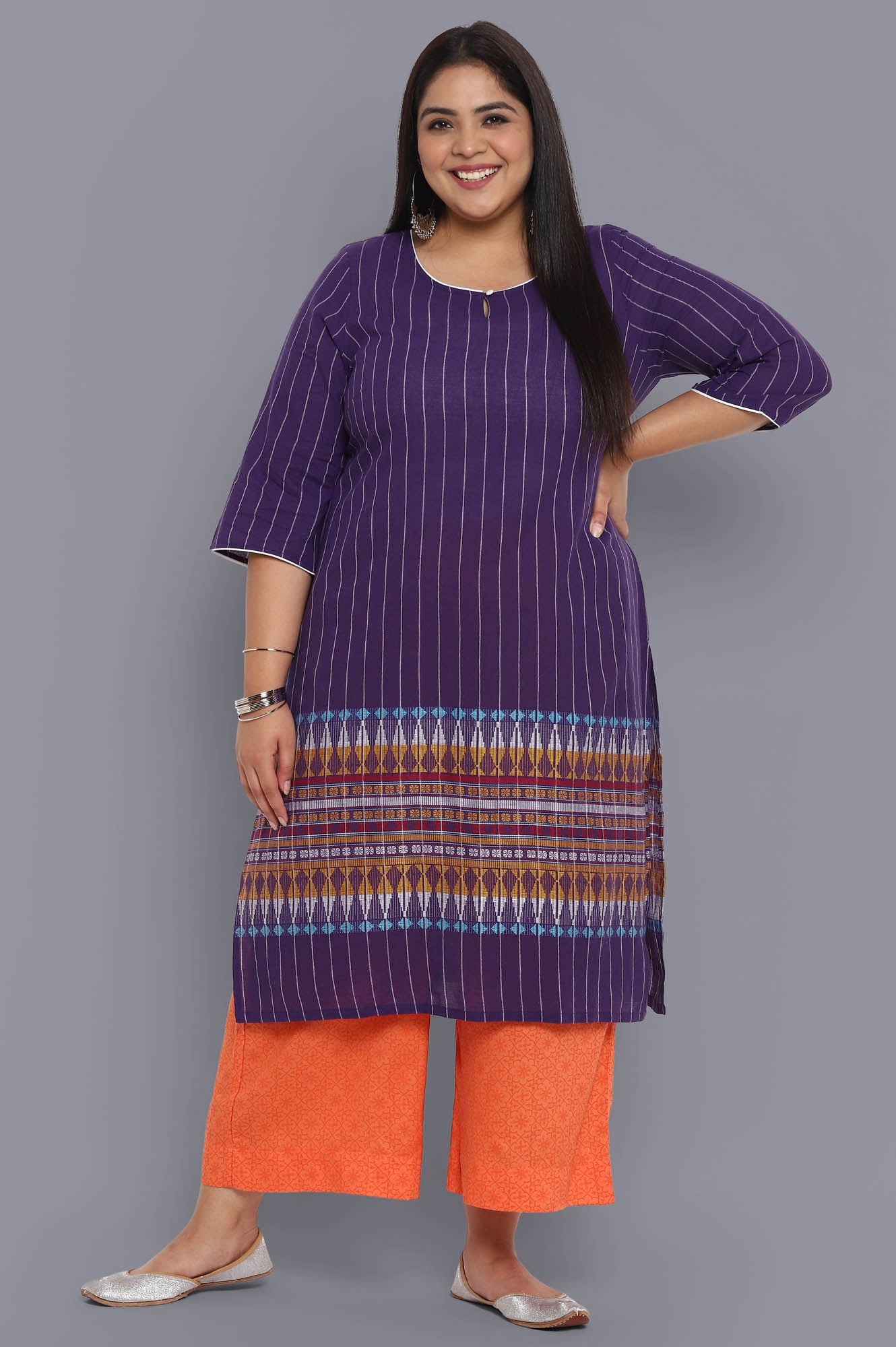 Purple Ethnic kurta