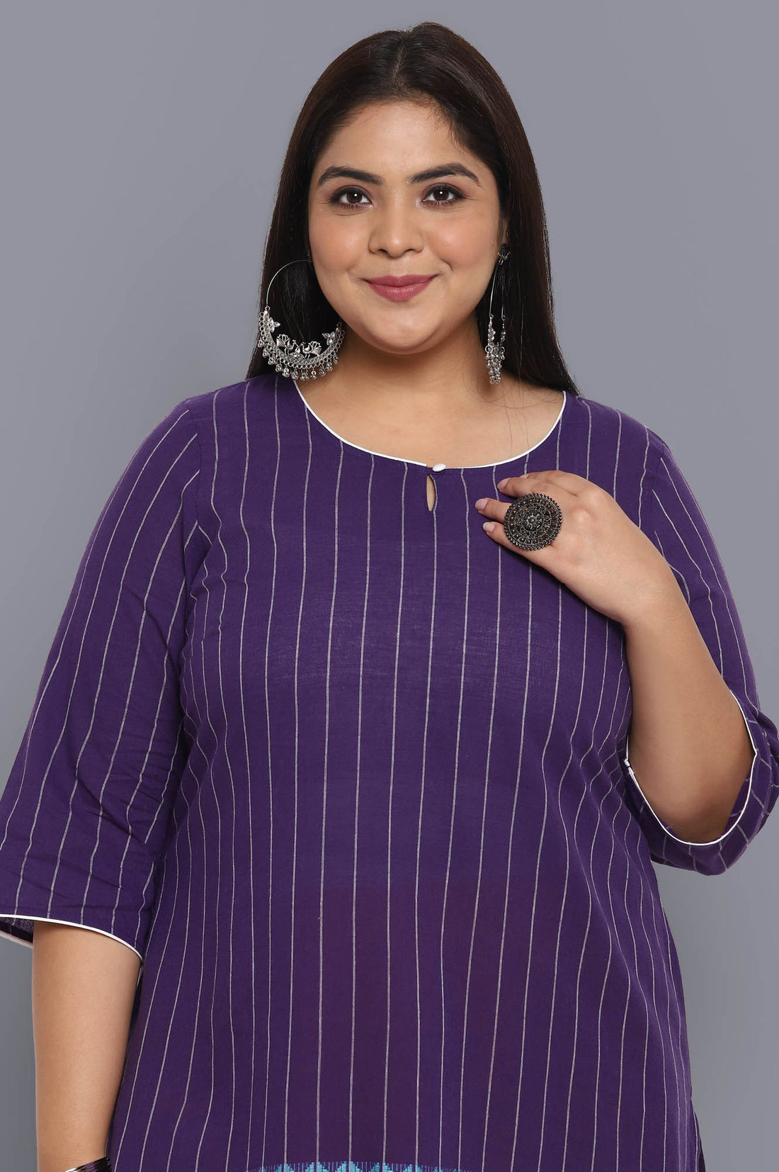 Purple Ethnic kurta