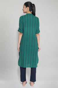 Green Printed Ethnic kurta