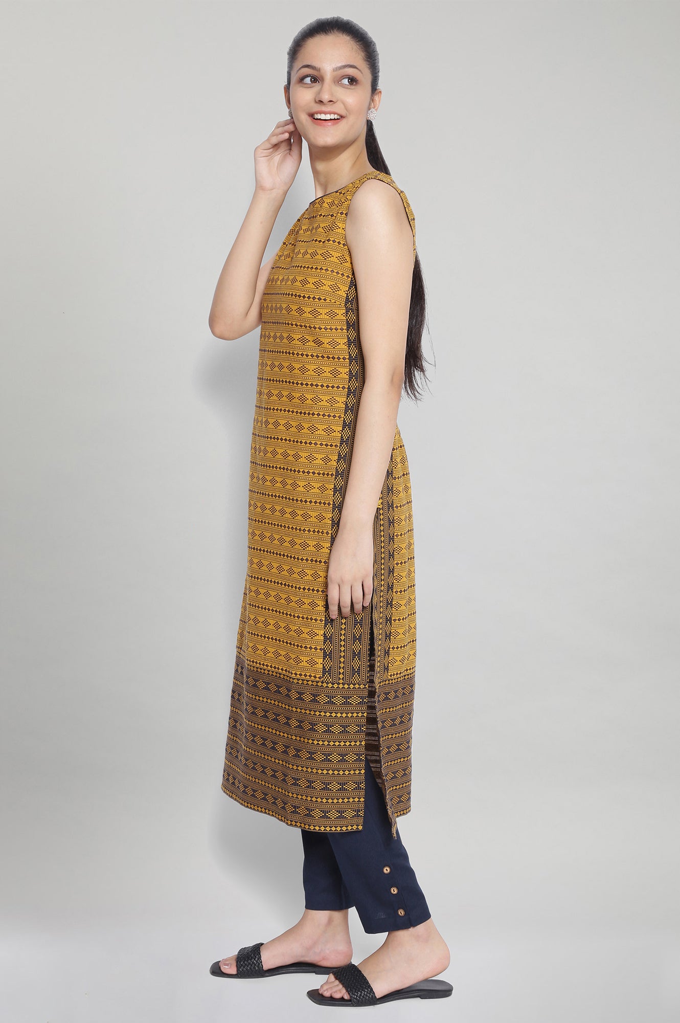 Yellow Ethnic kurta