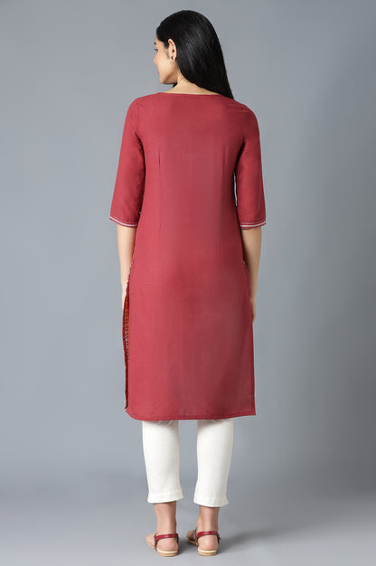 Sundried Red Ethnic kurta