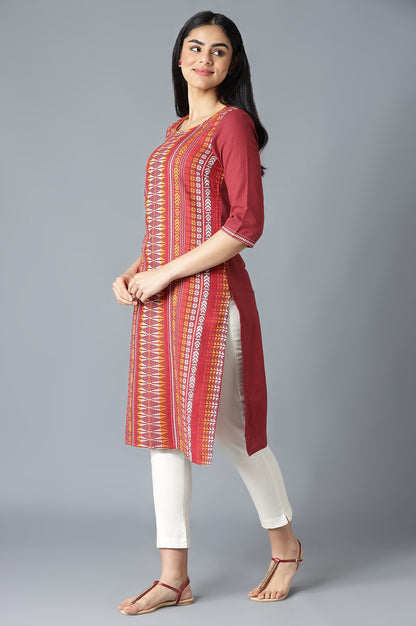 Sundried Red Ethnic kurta