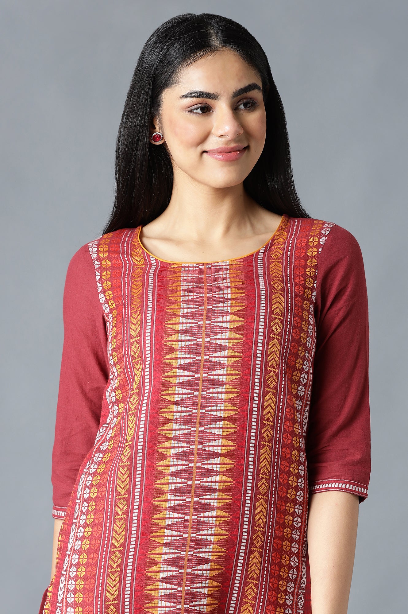 Sundried Red Ethnic kurta