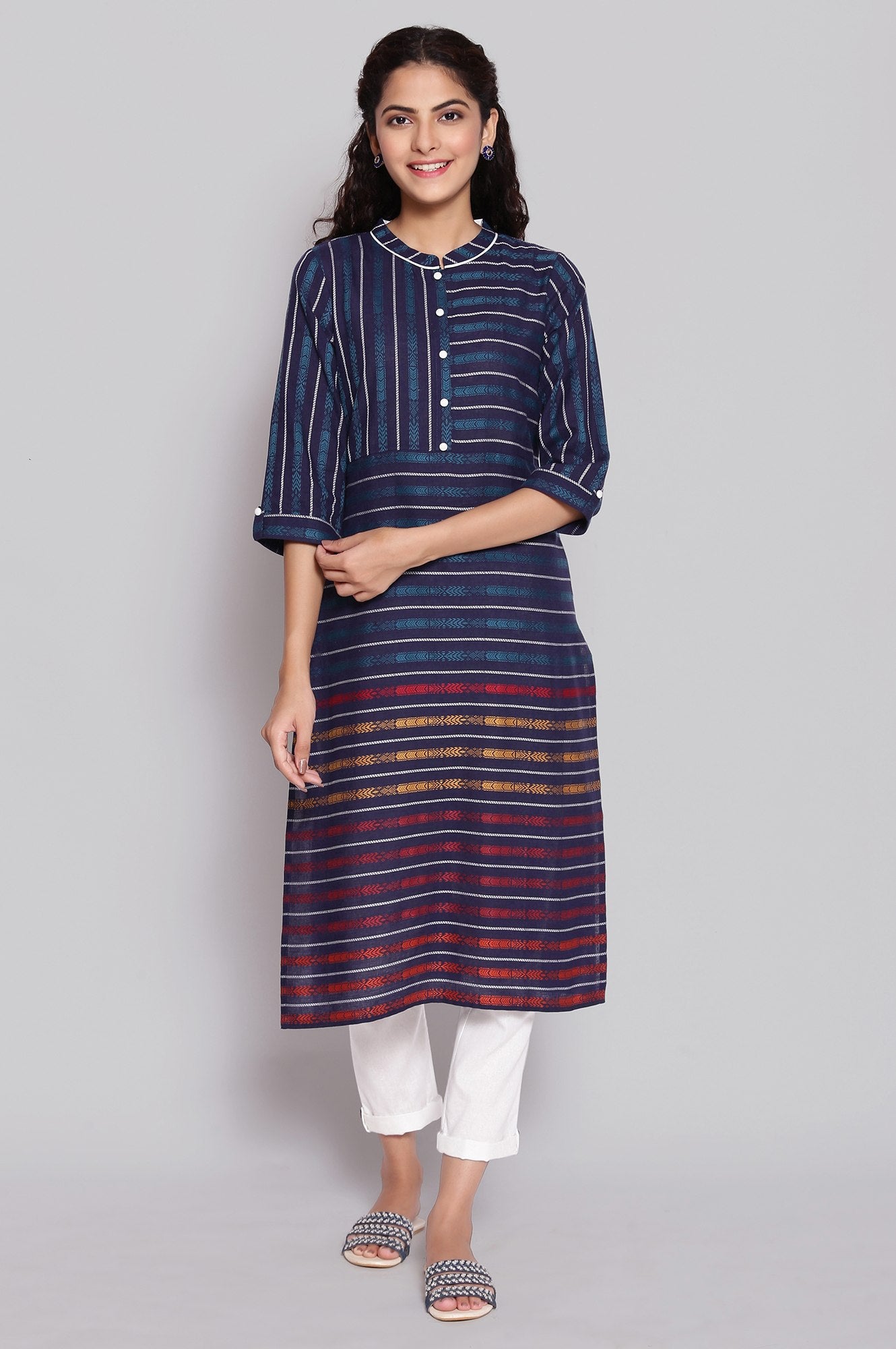 Navy Blue Ethnic kurta