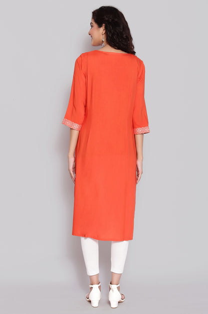 Orange Ethnic kurta