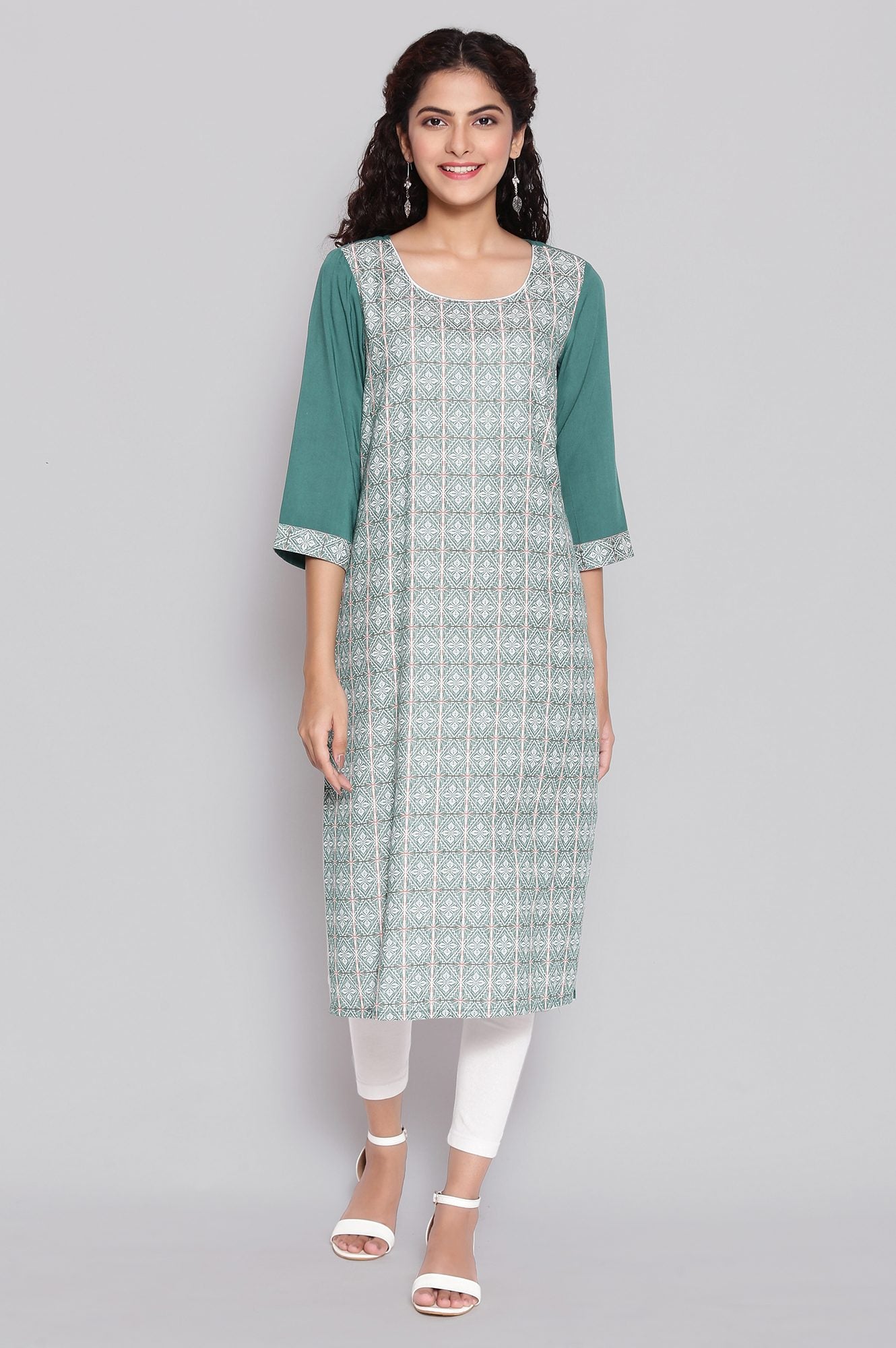 Green Ethnic kurta