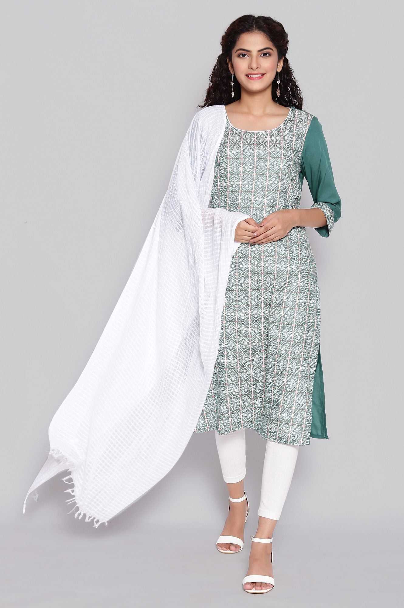 Green Ethnic kurta