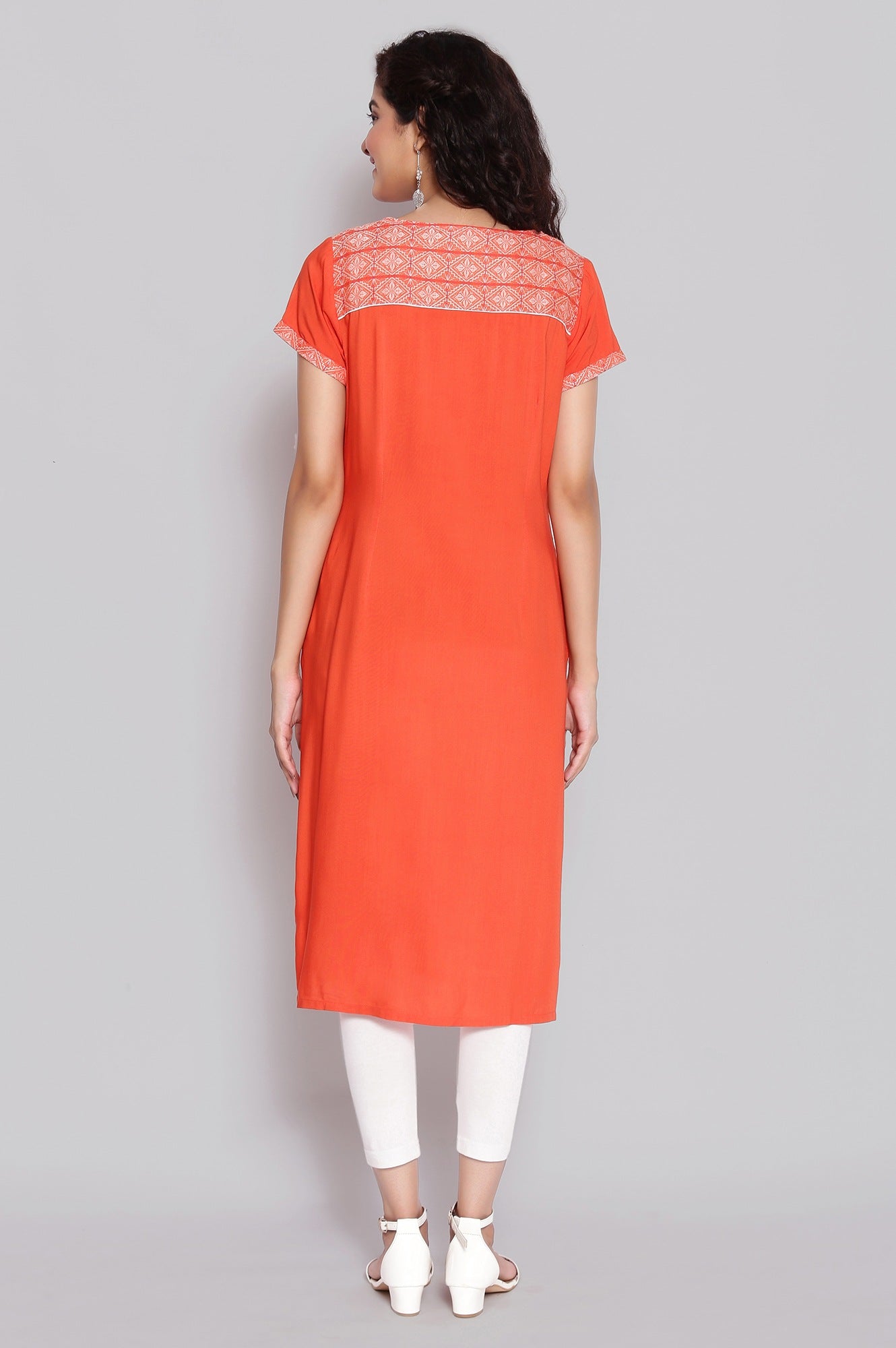 Orange Ethnic kurta