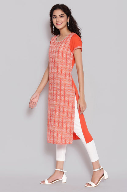 Orange Ethnic kurta