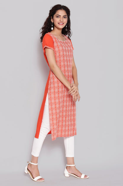 Orange Ethnic kurta