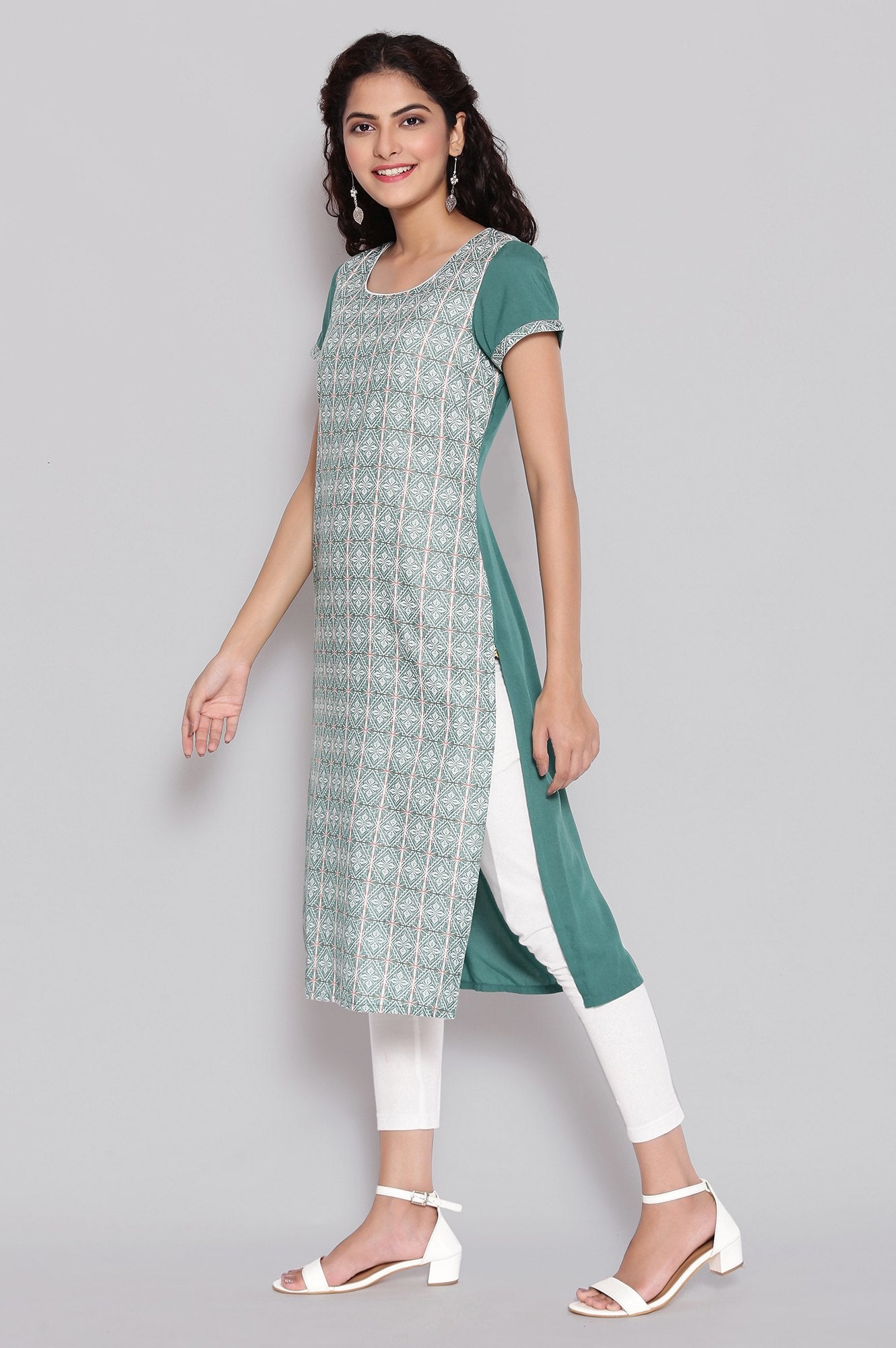 Green Ethnic kurta