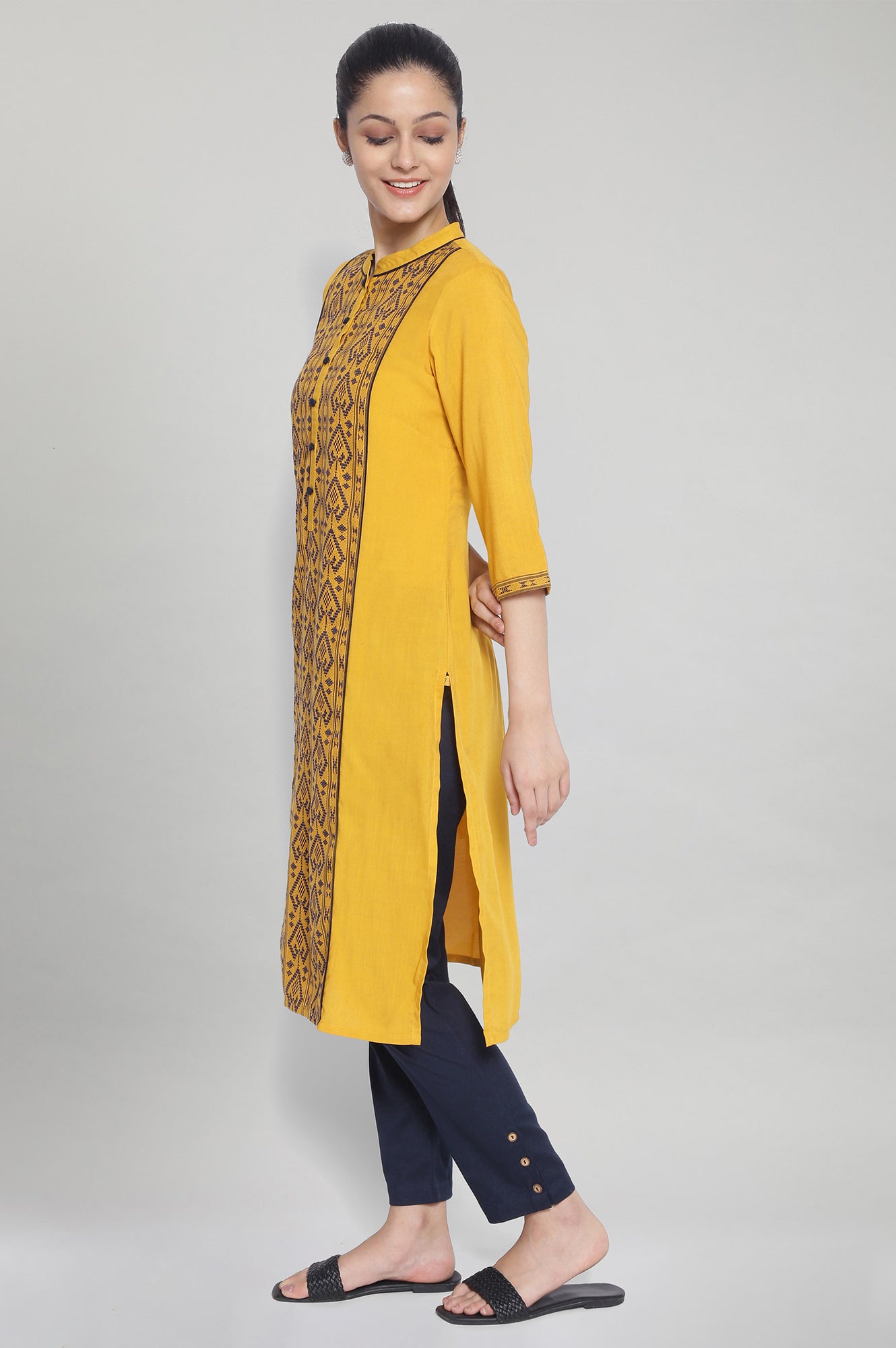 Yellow Ethnic kurta