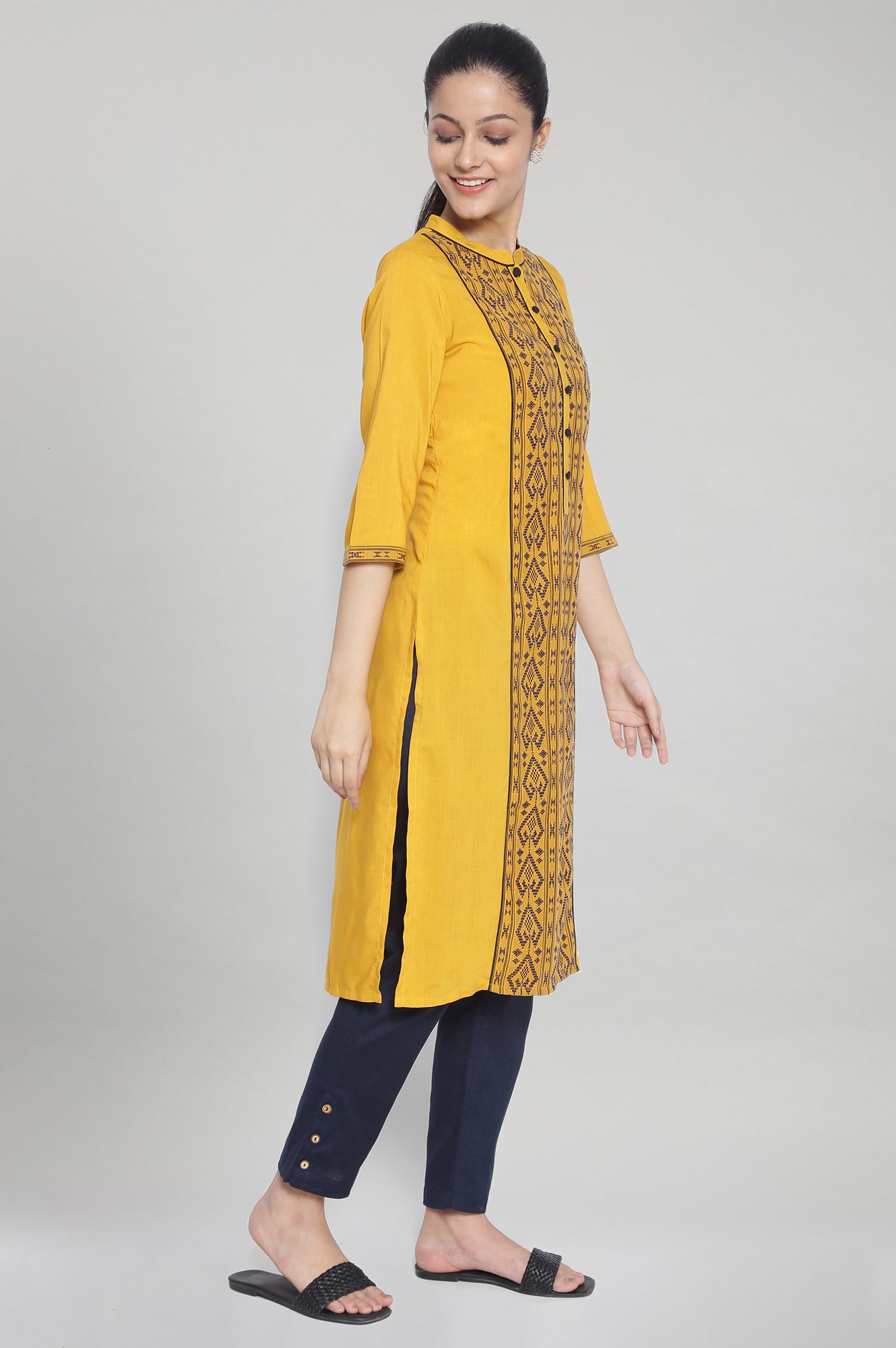 Yellow Ethnic kurta