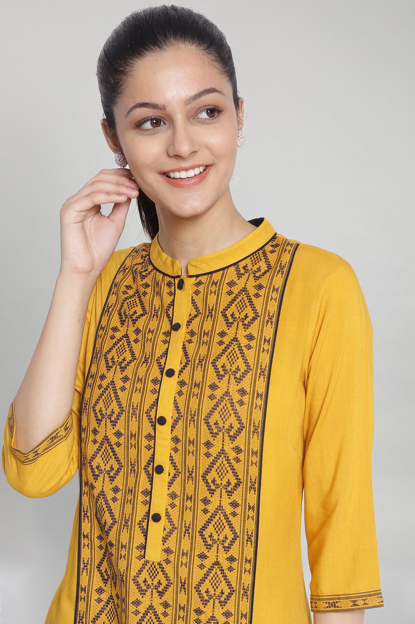 Yellow Ethnic kurta