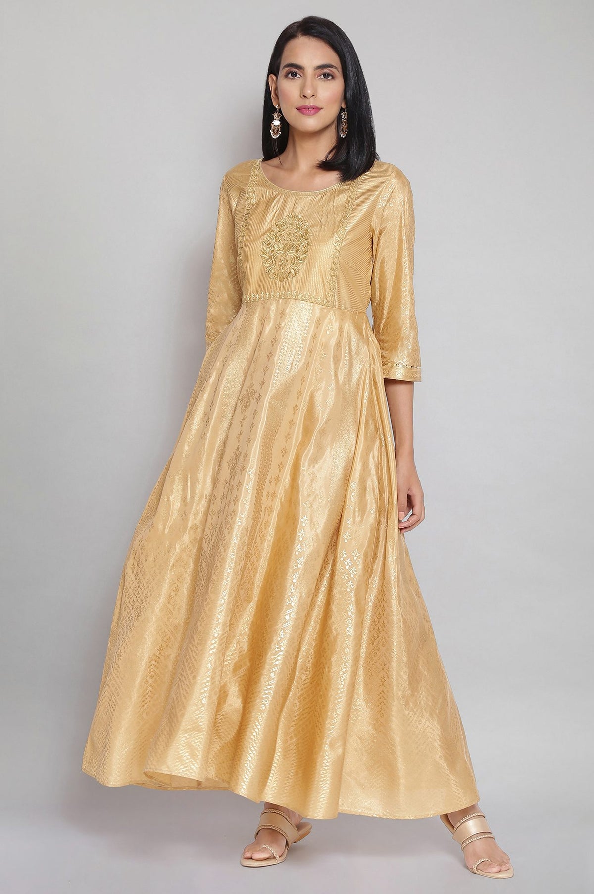 Taffy Round Neck Printed Straight kurta - XS