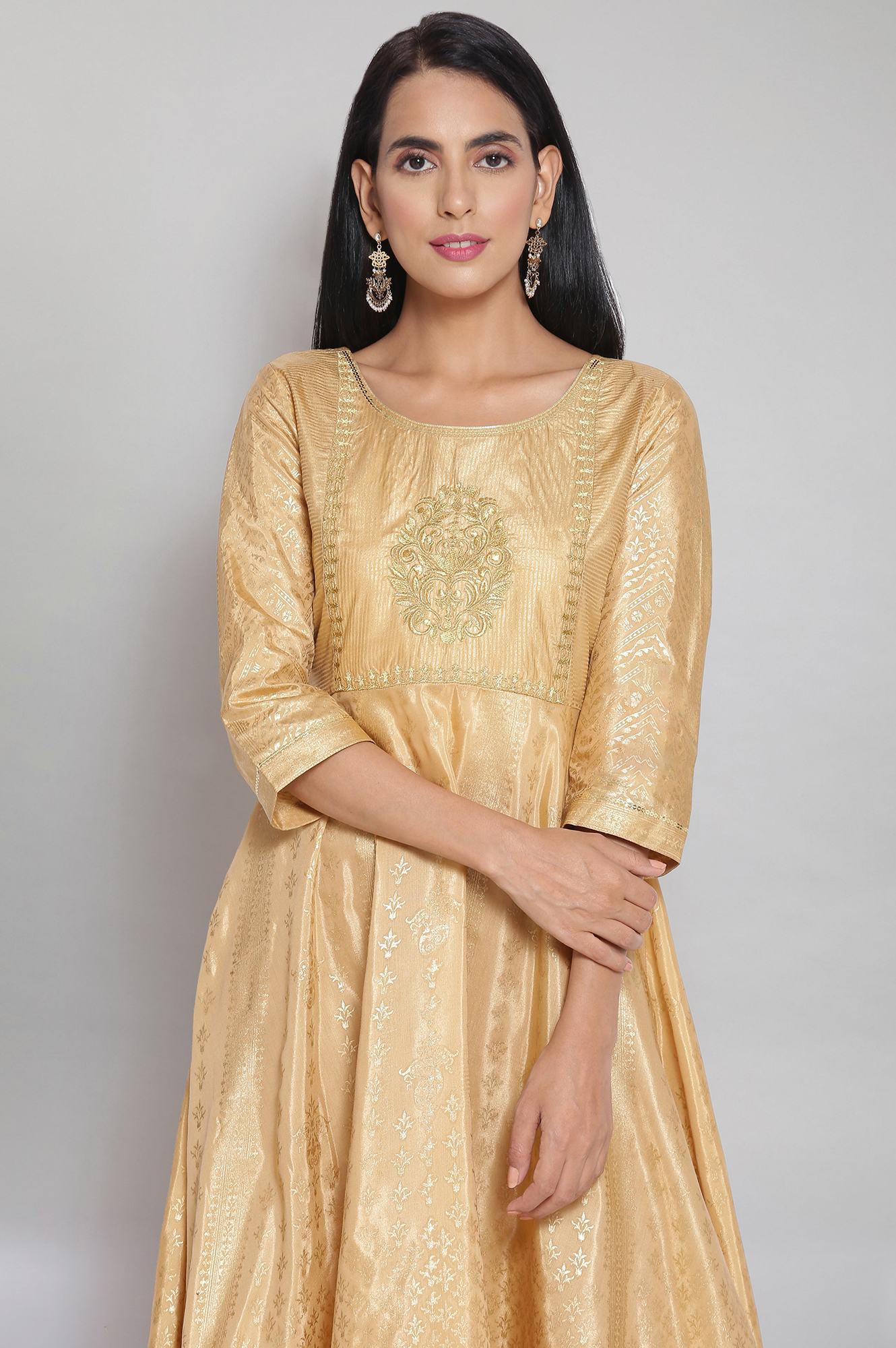 Taffy Round Neck Printed Straight kurta