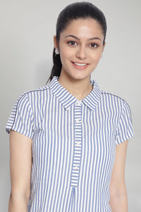 Light Blue Collar Neck kurta