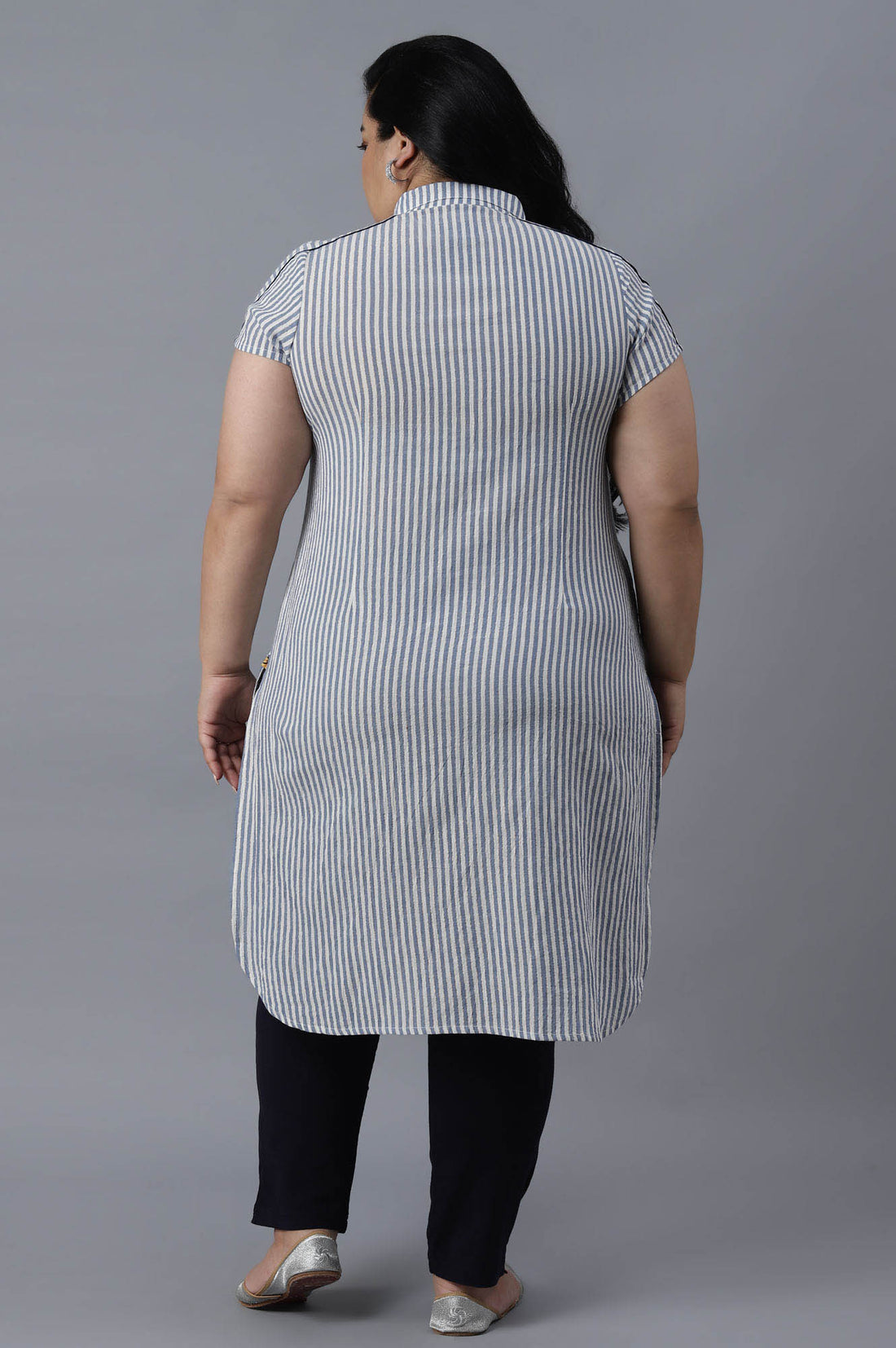 Light Blue Collar Neck kurta