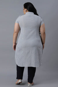 Light Blue Collar Neck kurta