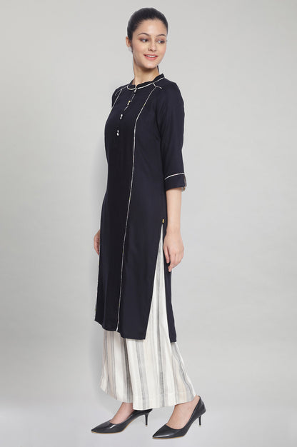 Black Band Collar kurta