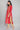 Red Round Neck Printed Straight kurta