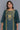 Green Round Neck Printed Straight kurta