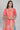Peach Round Neck Printed Straight kurta