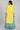 Yellow Round Neck Printed Straight kurta