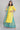 Yellow Round Neck Printed Straight kurta