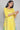 Yellow Round Neck Printed Straight kurta