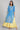 Blue Round Neck Printed Straight kurta