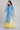 Blue Round Neck Printed Straight kurta