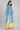 Blue Round Neck Printed Straight kurta
