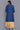 Blue Embroidered Solid Straight kurta