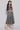 Navy Blue Foil Print Flared Dress