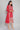 Red Printed Flared Dress