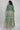 Green Mandarin Collar Flared Dress