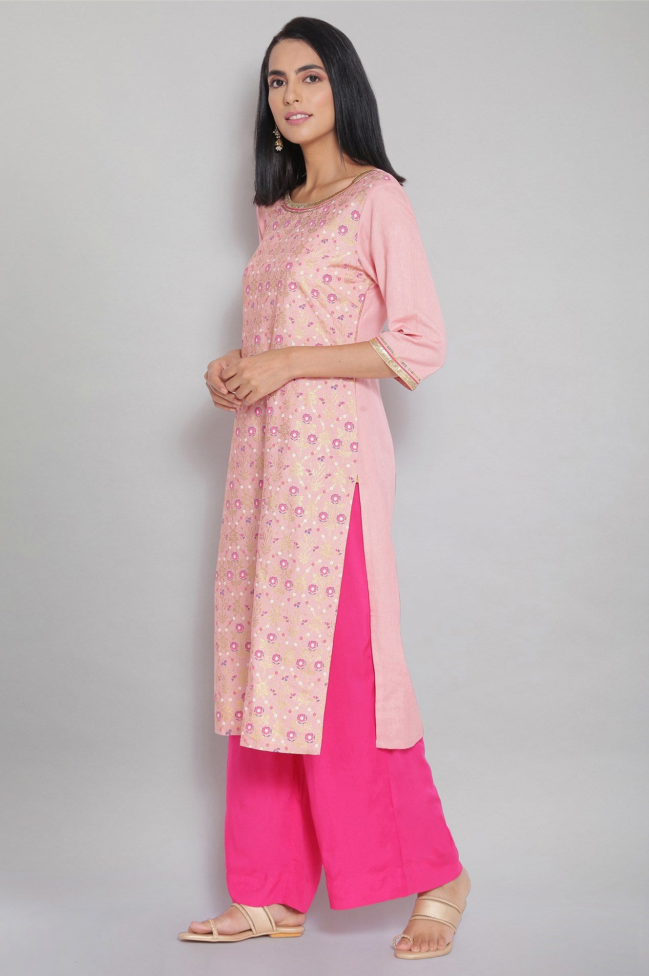 Pink Mughal Ethnic kurta