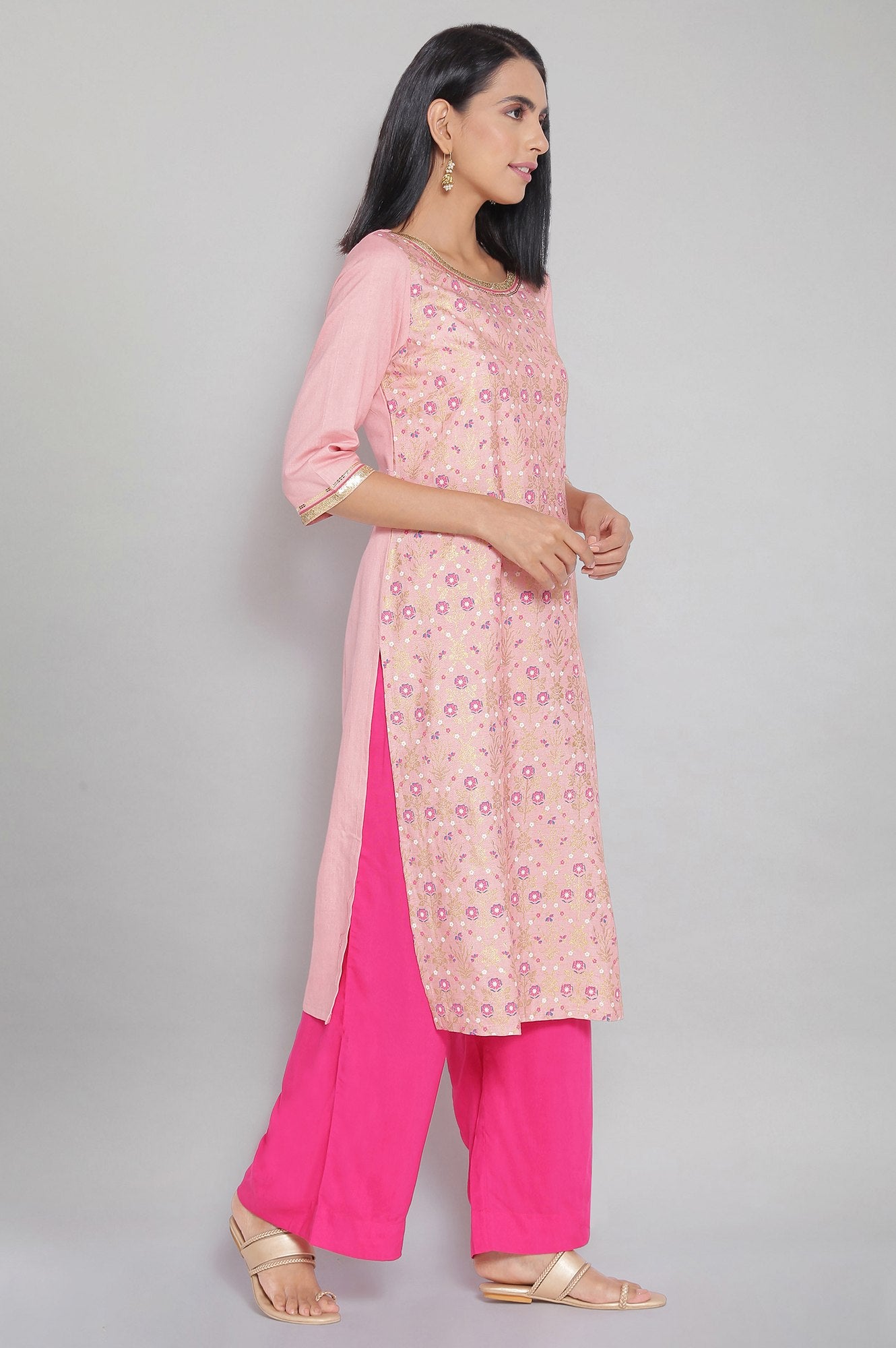 Pink Mughal Ethnic kurta