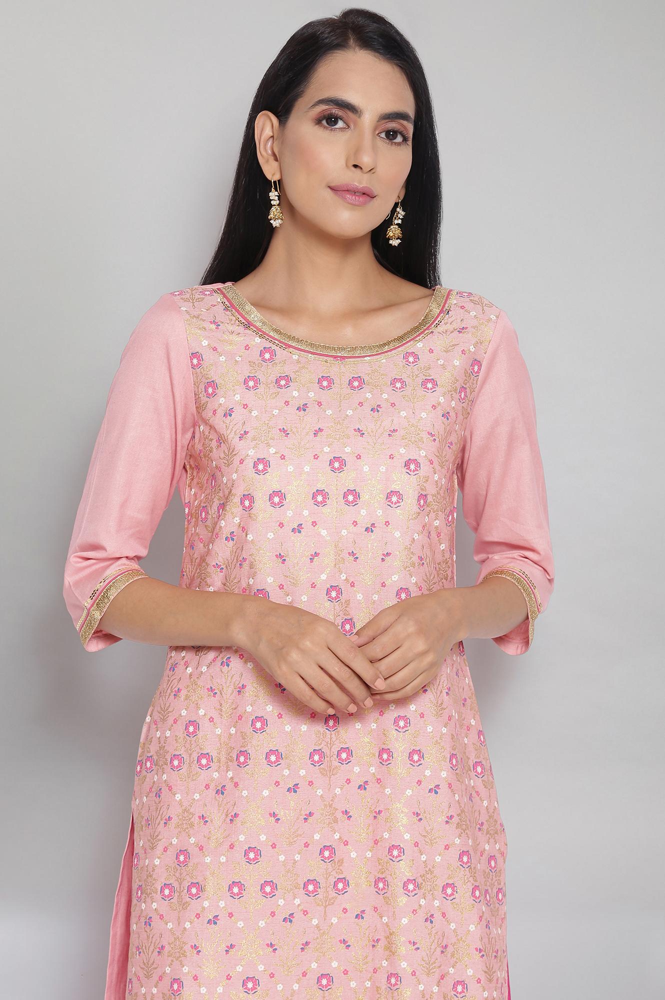 Pink Mughal Ethnic kurta