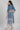 Blue Mandarin Collar Printed Straight kurta