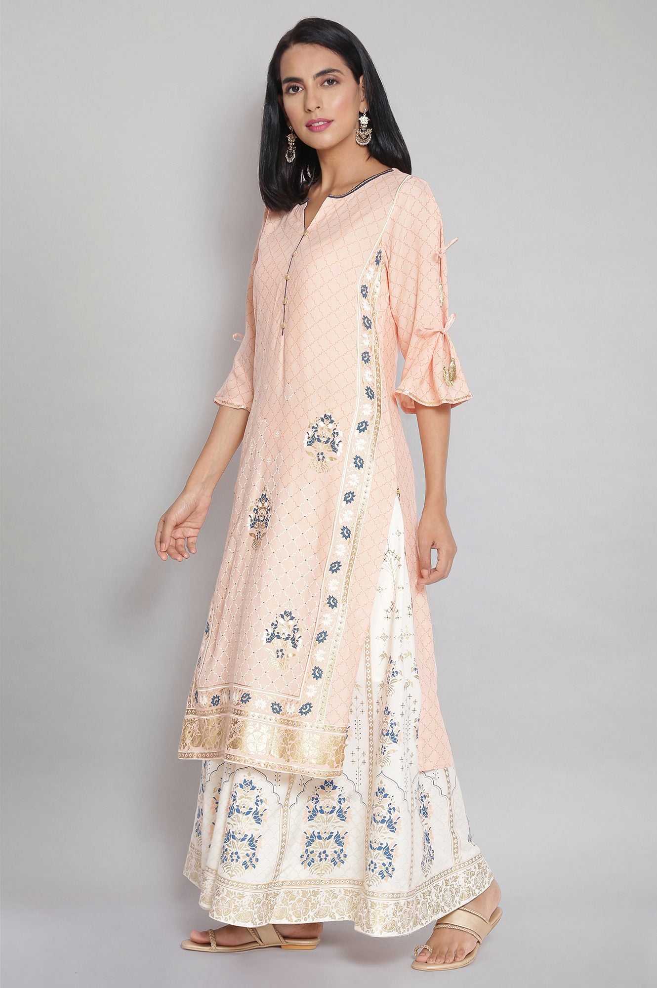 Pink Mughal Ethnic kurta