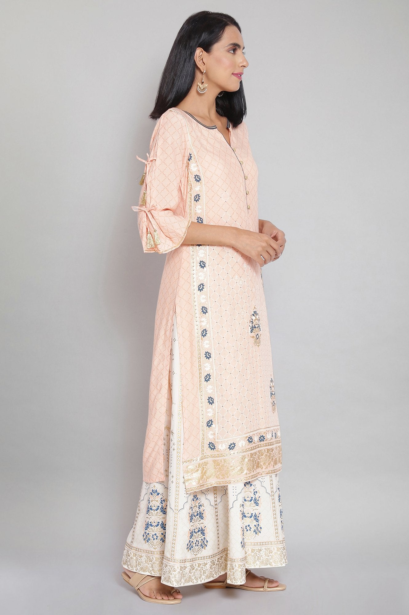 Pink Mughal Ethnic kurta