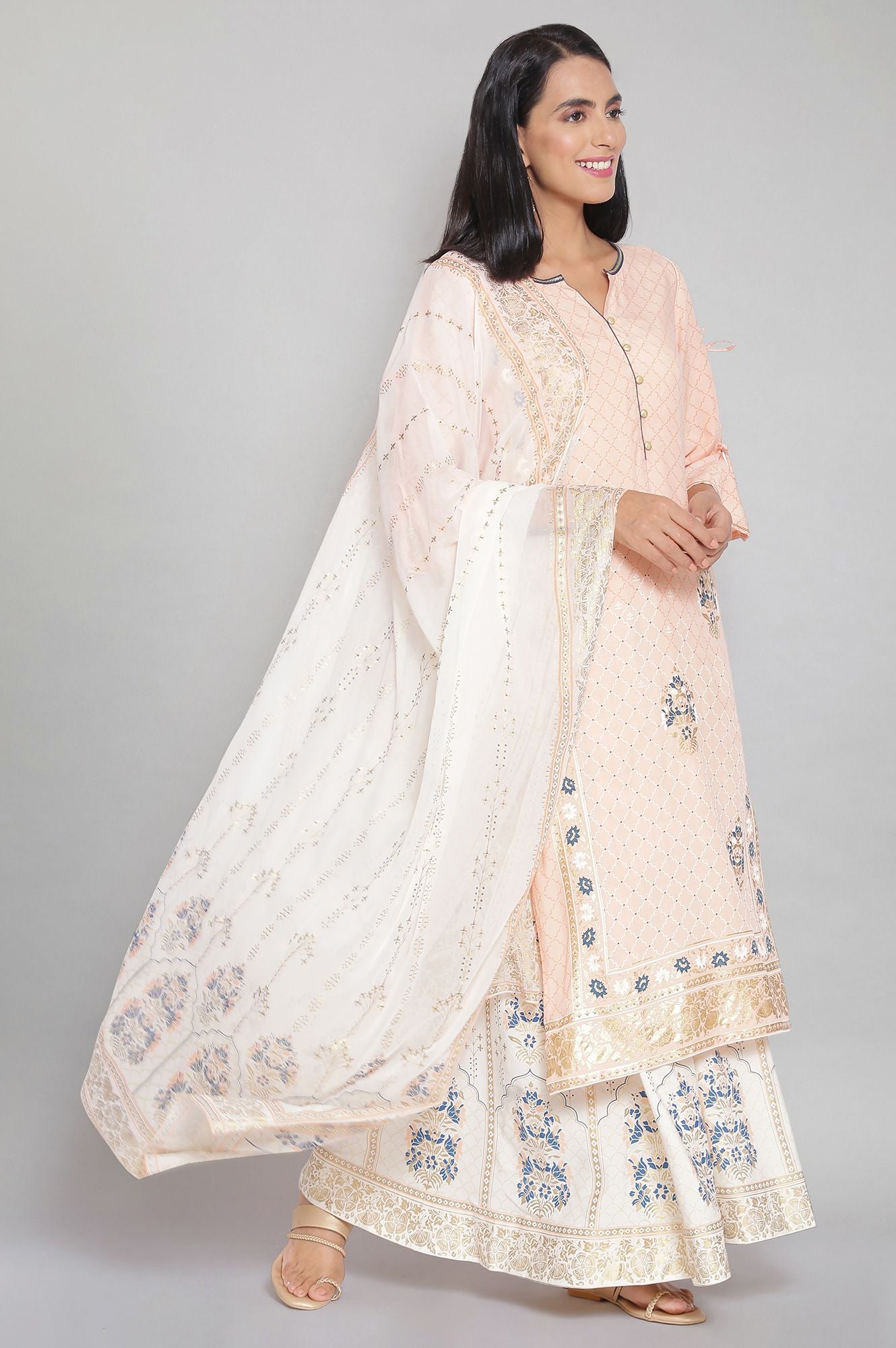 Pink Mughal Ethnic kurta