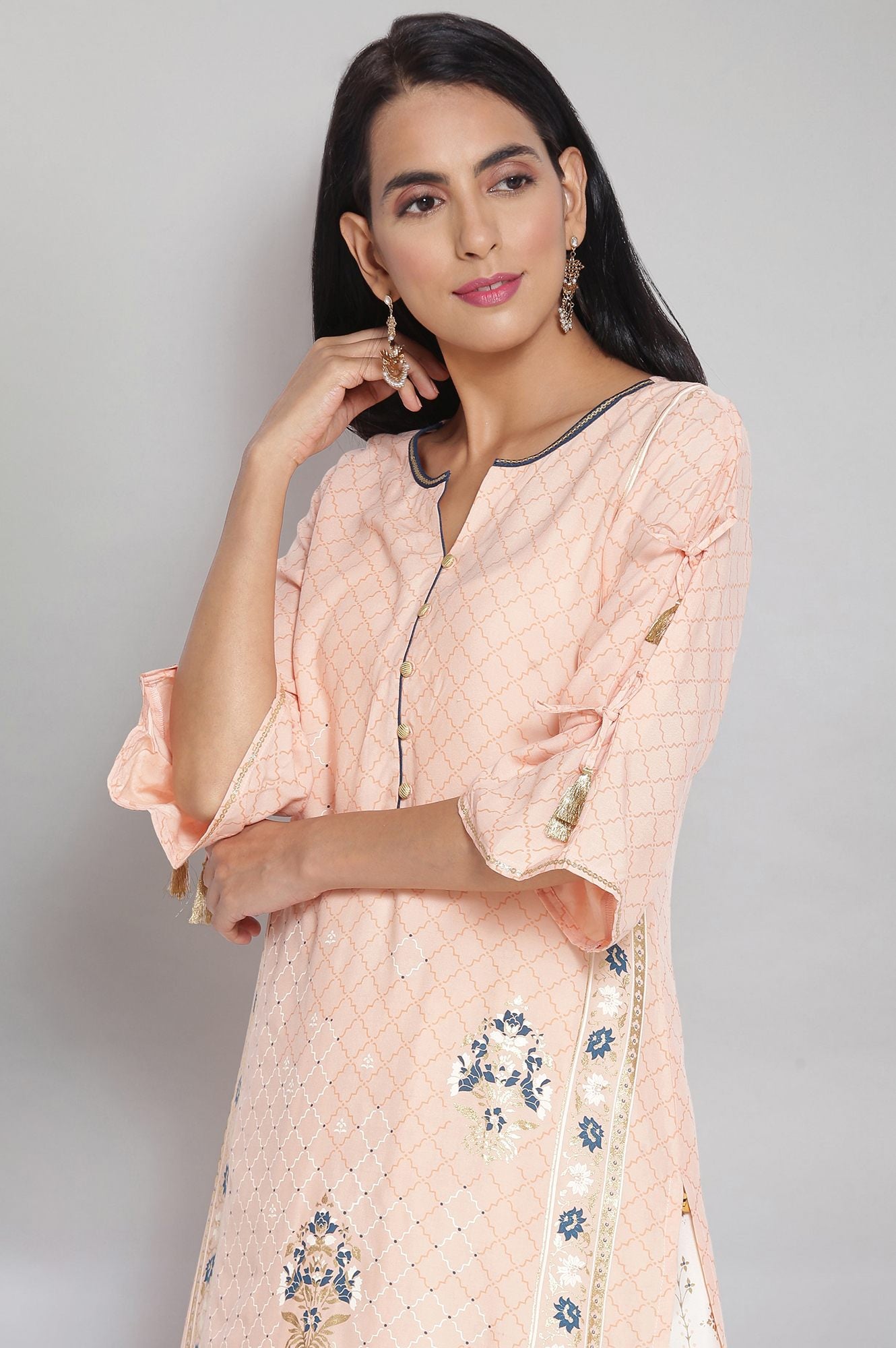 Pink Mughal Ethnic kurta